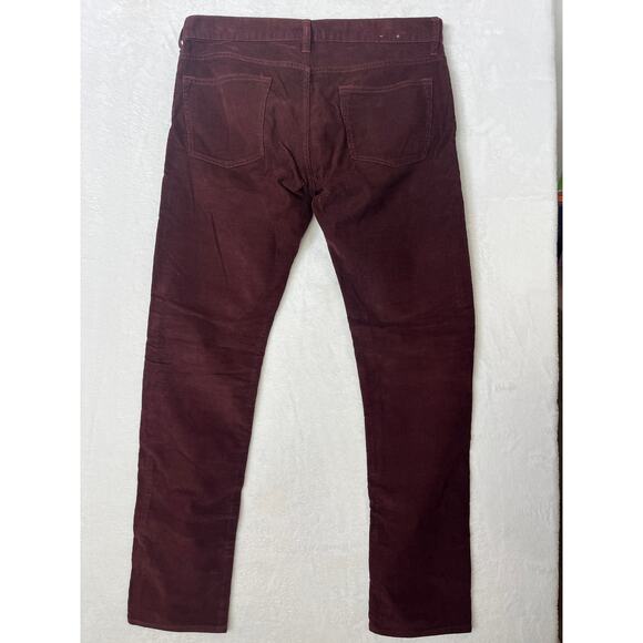 J. Crew Style 484 Men's Burgundy Corduroy Straight Leg sz 33x32 Preppy Classic - Picture 5 of 9
